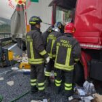 A2 Altilia-Grimaldi, incidente fra tre mezzi pesanti